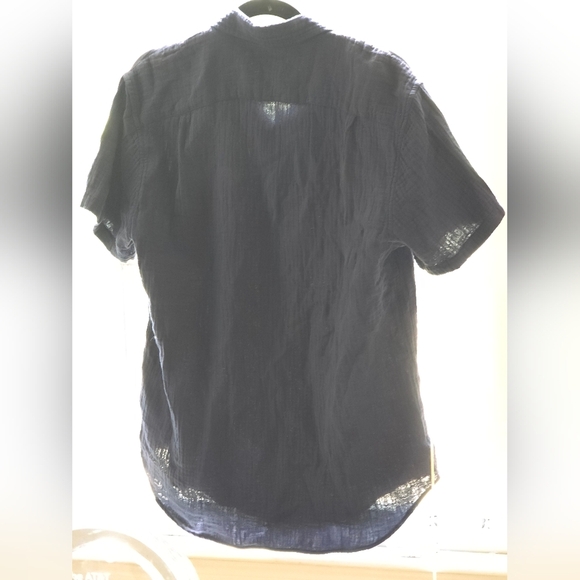 J.Crew Men’s Navy Short Sleeve Button-Up Shirt Gauze Cotton Size M NWT - Picture 5 of 8